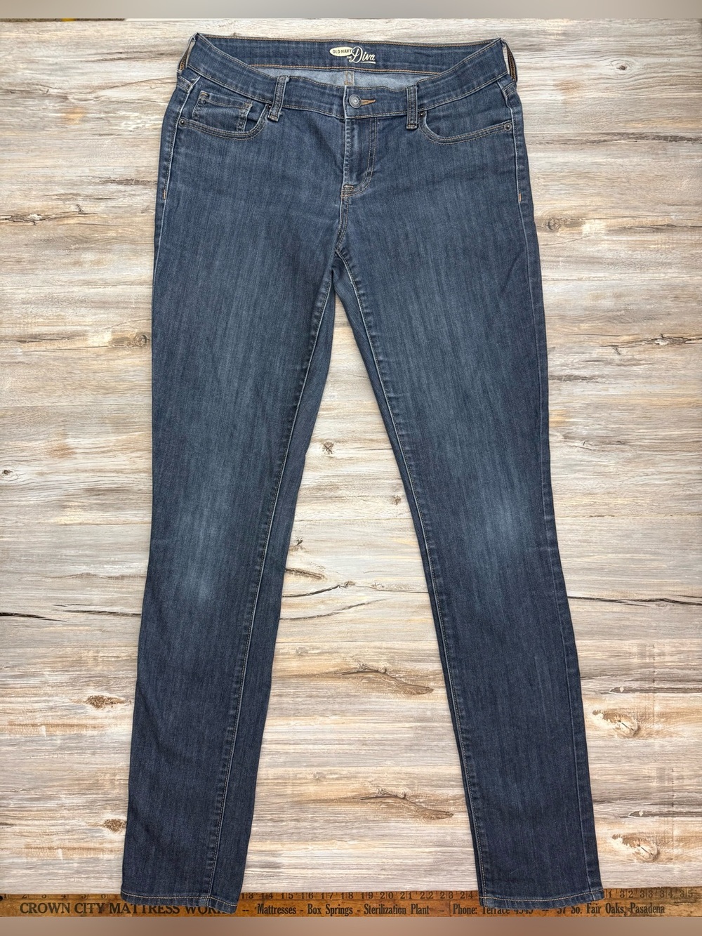 Old Navy The Diva Jeans Women’s 6T Tall Blue Mid Rise Slim Fit Stretch Tall Y2K